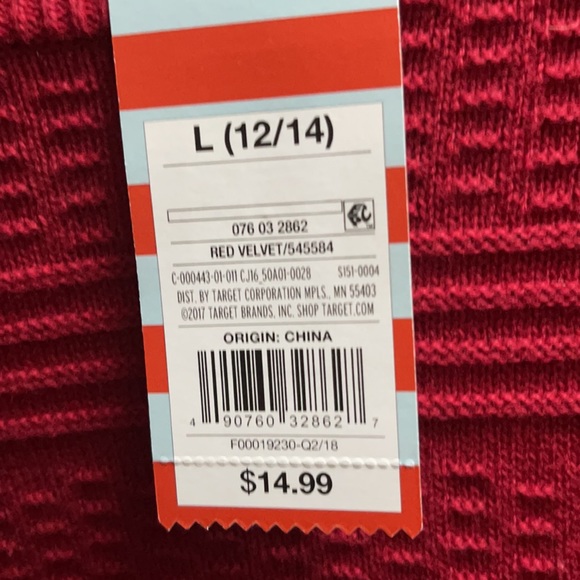 Cat & Jack Boys Large Red Sweater - Picture 5 of 5